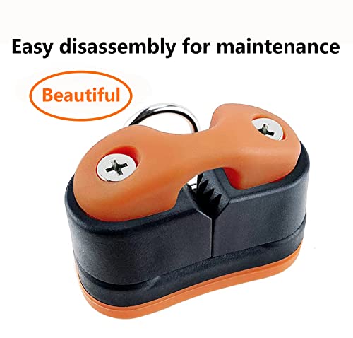 Lsahyong 2Pcs Composite 2 Row Matic Ball Bearing Cam Cleat With Leading Ring Pilates Equipment Boat Fast Entry Rope Wire Fairlead Sailing #TOP6