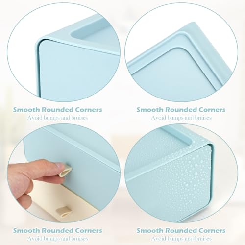 TIE-DailyNec 6 Stück Stapelbare Schubladenboxen, Kosmetik Organizer Schubladenbox, Aufbewahrungsbox mit Schubladen, Make-up Organizer für Schreibtische, Schminktische, Büros (6 Farben)
