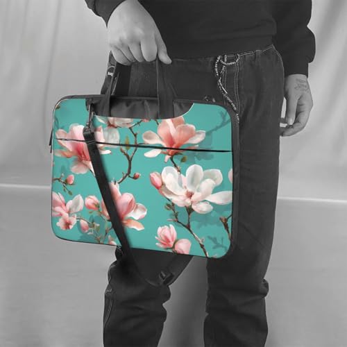 Maletín para portátil con patrón Magnolia rosa 15.6 pulg impermeable miniatura 2