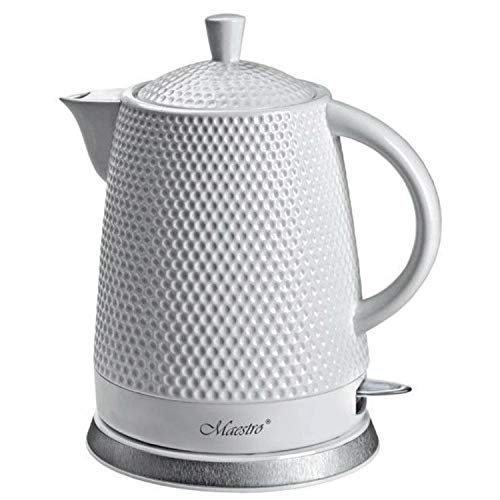 Maestro MR069 Bouilloire céramique Pichet électrique 1,5l 1200 W, Blanc