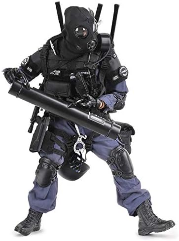 Lmzauet 12 inch Special Forces Action Figure 1:6 SWAT Team Set with Super Rich Accessories (Breacher)
