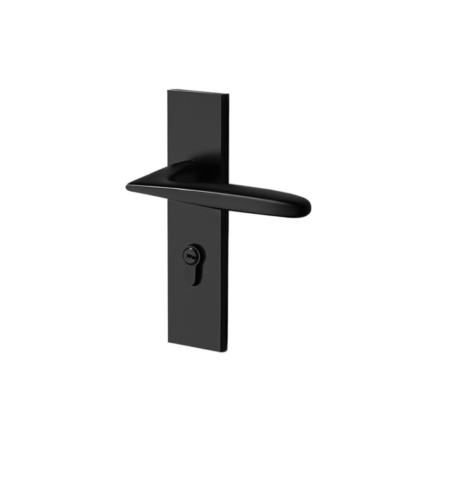 Serrure de porte interieure noire en bois aimantee Sand black H623