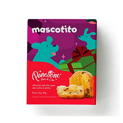 Kit 4 Panetones Para Cães Mascotito Sabor Carne - 80g