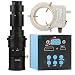 2MP HDMI VGA Type-c PC Industrial Video Microscope Camera Video Recorder & 500X C-Mount Lens Whit 56-LED Adjustable Ring Light
