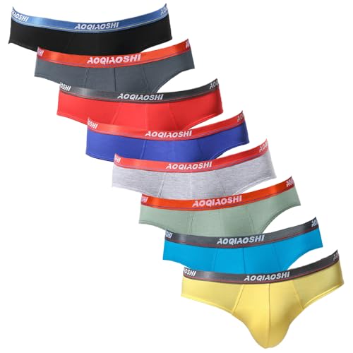 HOOFESAN Mens Modal Microfiber Underwear Briefs Low Rise Support Brief Elastic Waistband Briefs Underpants 4 Pack