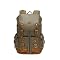 Rntifo Waxed Canvas Crazy Horse Leather Backpack for Men, 15.6 Rucksack