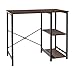 AmazonBasics Classic Computer Desk With Shelves - Espresso, BIFMA Certified