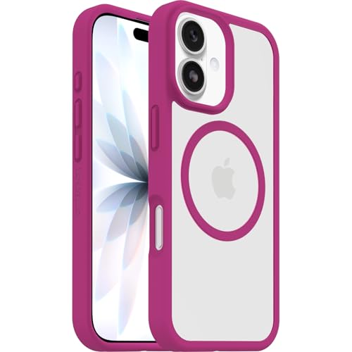 Image of OtterBox React MagSafe Case for iPhone 17, Clear /Pink | Shockproof, Drop-Proof, Ultra-Slim Protective Thin Case, Tested to Military Standard