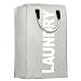 IHOMAGIC Cesto para Ropa Sucia Plegable con Asas Bolsa Colada para Cocina Hotel 40L Gris Claro