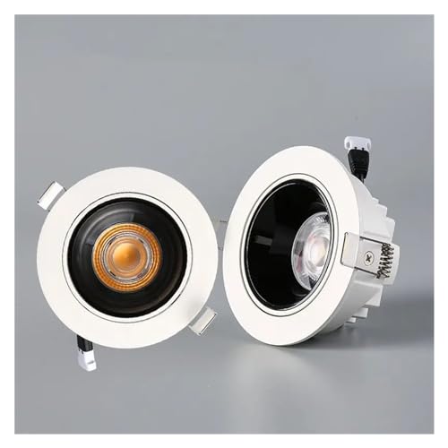 CVFRDD Foco LED Integrado, Muestra la iman del Dedo, antideslumbrante, sin luz Principal, ve la luz, sin luz puntual(White,Natural_7W)