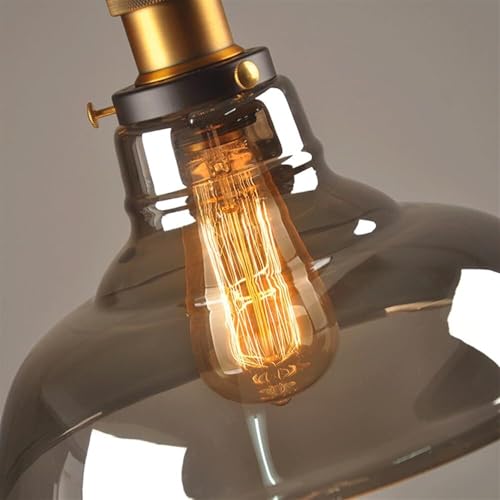 Suspension en verre style industriel nordique et douille E27 chic