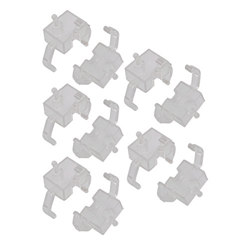 sourcing map 10 PC Soporte de lámpara fluorescente tubo PL Clip plástico...