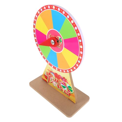 MERRYHAPY Colorful Party Prize Turntable Rotating Wheel for Prizes Desktop Lucky Draw Game Turntable