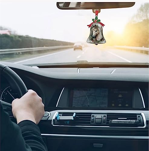 Ptcrmg Horse Watercolor Car Pendant Car Hangiing Ornament Christmas Bell Ornaments Christmas Tree Glass Ornament Window Door Christmas Decorations Home Decor #TOP2