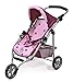 Bayer Chic 2000-Jogging Buggy Lola-Passeggino per Bambole, Colore Stars Mora, 612
