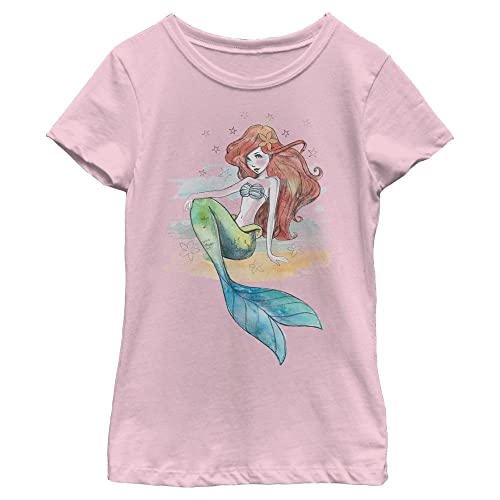 Disney Girl's Ariel Watercolor T-Shirt