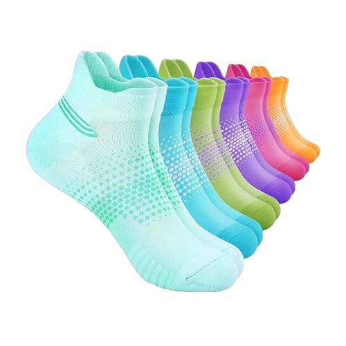 Women's Ankle Running Socks with Compression, Arch Support & Moisture Wicking - Low Cut Athletic Socks for Hiking, Walking, Fitness - 6 Pairs - Ioklin