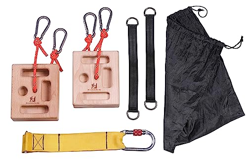 image for Mountain Rocks Ultimate Portable Hangboard with Strap Loading Pin for 