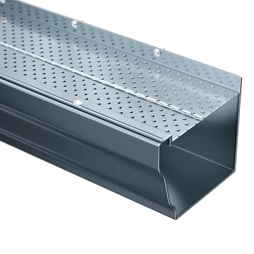 5' Gutter Guard,25 Pcs 100 Ft Heavy-Duty Aluminum Mesh Leaf Guards with Screws for 5' Gutters Leaf and Debris Protection.