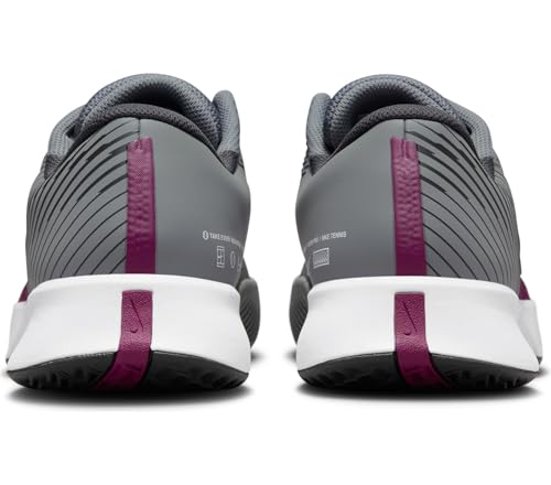 NikeCourt Air Zoom Vapor Pro 2 Men's Clay Tennis Shoes (DV2020-006, Smoke Grey/Dark Smoke Grey/Black/Sangria) Size 10.52