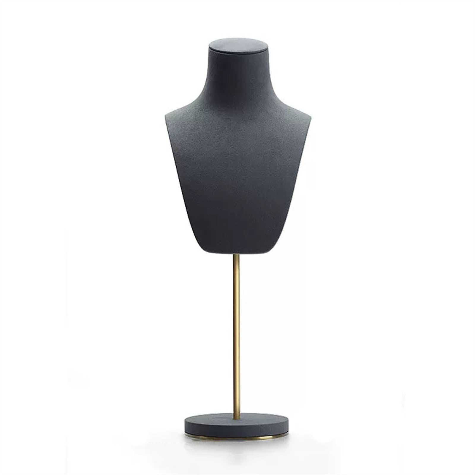 J9V4G6S3B5 Jewellery Storage Velvet Necklace Stand Display, Pendant Chain Jewelry Bust Holder, Mannequin Stands and Displays for(Gris)
