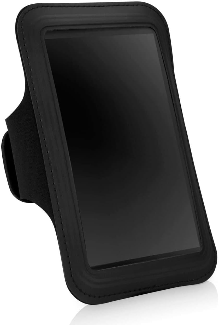 BoxWave Case Compatible with Zebra TC20 - Sports Armband, Adjustable Armband for Workout and Running - Jet Black