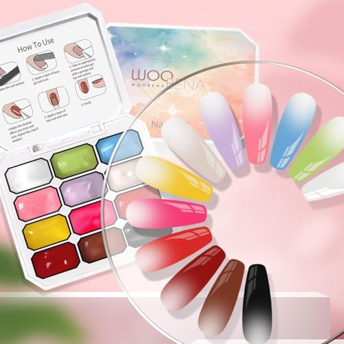 Set de 12 colores esmalte gel para uñas miniatura 2