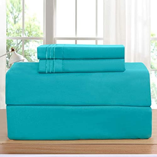 Juego de sábanas de 4 piezas Elegant Comfort. Tejido antiarrugas ...