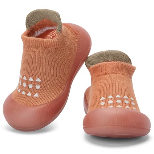 Infant Walking Shoes Baby Sock Shoes with Soft Rubber Sole, Non