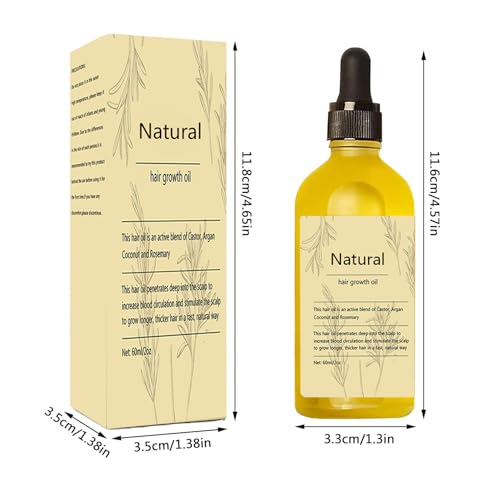 Natural Hair Growth Oil, 1 PCS Rosemary Oil for Hair Growth Organic, Hair for Dry Damaged Hair and Growth