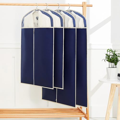 Hanging Garment Bags with Clear Window for Suits, Jackets & Dresses - 35.4in/90cm Gray Clothes Storage Bags for Organizing & Protecting Apparel4