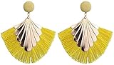 【Inspiración】: Pendientes minimalistas de borla con pendientes colgantes, minimalistas y delicados para el uso diario.