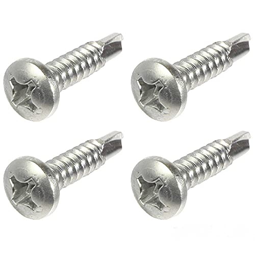 Tornillos autoperforantes Phillips cabeza plana #10 x 3/4" paquete 25