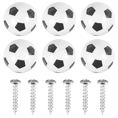JJWNMLL 6Pcs Sport Thema Dekor Griffe Fußball Kommode Knöpfe Fußball Schublade Knöpfe Möbel Dekoration Zieht Griffe für Kommode Schrank Kleiderschrank Schrank für Kinder und Sportbegeisterte Cover