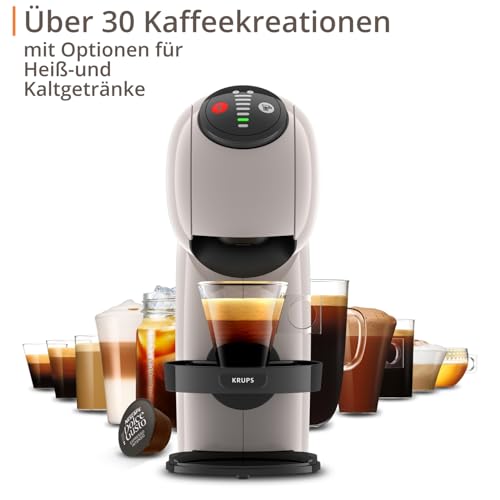 NESCAFÉ DOLCE GUSTO Genio S Kaffeekapselmaschine, abnehmbarer Wassertank 0,8 Liter, heiße und kalte Getränke, 1500 Watt, 15 bar Pumpendruck, Eco-Modus, besonders kompakt, Taupe, KP243AF0