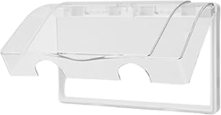 Fenteer 2 Gang Waterproof Outlet Cover, Flip Weatherproof Cover, Outlet Cover, Wall Switch Panel Cover for Workshop Living Room