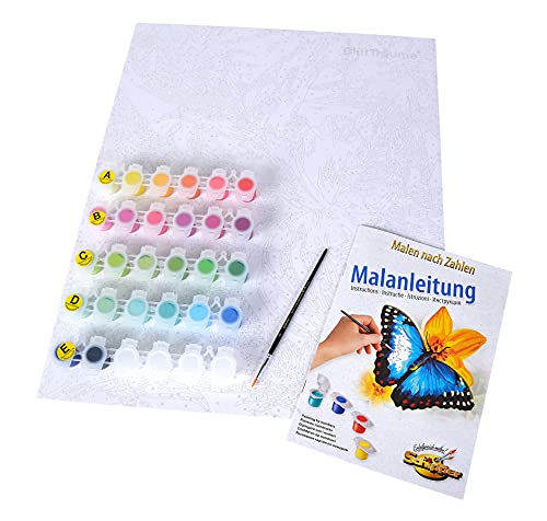 Schipper 609130851 Malen nach Zahlen - Exotische Blütenträume - Bilder malen für Erwachsene, inklusive Pinsel und Acrylfarben, 40 x 50 cm – Bild 5