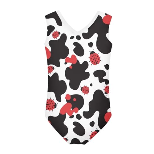 Image of Fashion Print One-Piece Swimsuits for Girls,Soft Stretchy One Piece Bathing Suit Quick Dry Beach Swimwear 5-14 Years