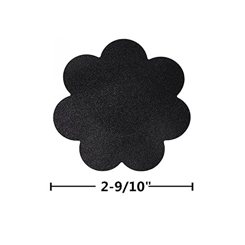 Nippleless Cover, 20 Pairs Nipple Covers Self-Adhesive Disposable Bra Gel Petals Pad Pasties (Beige 10 Pairs + Black 10 Pairs)3