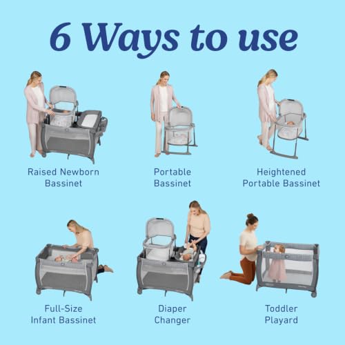 Graco Pack 'n Play Day2Dream Travel Bassinet Playard Features Portable Bassinet Diaper Changer and More (Lo, Lo) by Graco - Image 5