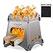 Lixada Camping Stove,Portable Folding Wood Stove Lightweight Titanium Alcohol Stove for Outdoor Cooking Backpacking Stove