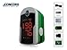 Concord Fingertip Pulse Oximeter with Reversible Display - Blood Oxygen Saturation Monitor with Carrying Case, Batteries and Lanyard - Easy to Use, Accurate SpO2 & Pulse Measurement (Emerald)