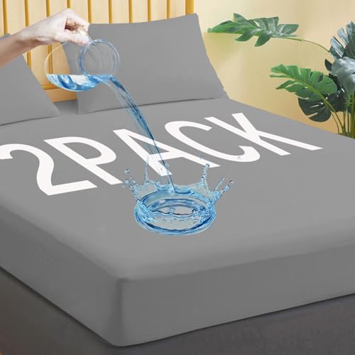 Waterproof Mattress Protector Twin XL Size, 2 Pack