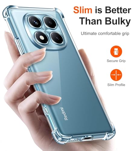 Image of BOXXO Flexible Back Cover for Mi Redmi Note 15 Pro Plus 5G | Back Cover Transparent Clear Shockproof Case Four Corner Protection | Slim Protective Mobile Phone Cover for Redmi Note 15 Pro Plus