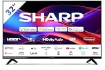 Sharp 32GD2225K 32-Inch HD Ready Frameless Roku Smart TV – HDR10, Active Motion 200, Dolby Digital Plus, 3x HDMI, USB, Apple AirPlay, Google Cast, Alexa/Google Assistant Compatible – Black