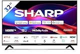 SHARP 32GD2225K 32-Inch HD Ready Frameless Roku Smart TV – HDR10, Active Motion 200, Dolby Digital Plus, 3x HDMI, USB, Apple AirPlay, Google Cast, Alexa/Google Assistant Compatible – Black