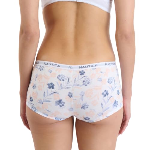 Image of Nautica Women's Cotton Boyshort Underwear Set, 5-Pack