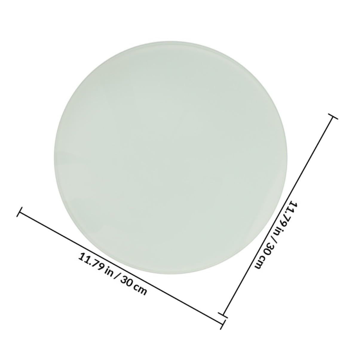 NUOBESTY Planche à Découper Ronde en Verre Trempé 30 Cm, Plateau Résistant aux Rayures Revêtement Antidérapant, Planche Polyvalente pour Légumes, Fruits et Préparation Alimentaire