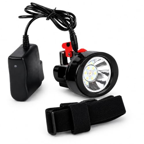 Yongkist Rechargeable LED Mining Headlamp Waterproof Explosion-Proof Miner Cap Light High Power Helmet Headlamp with Long Runtime for Coal Mining Coon Hunting Night Work Hiking Caving