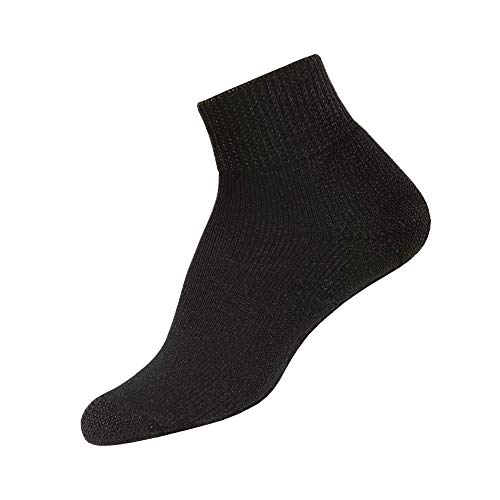 Thorlos Unisex Adult Hpmm Max Cushion Advanced Diabetic Low Cut Casual Sock, Black, Large Us #TOP24